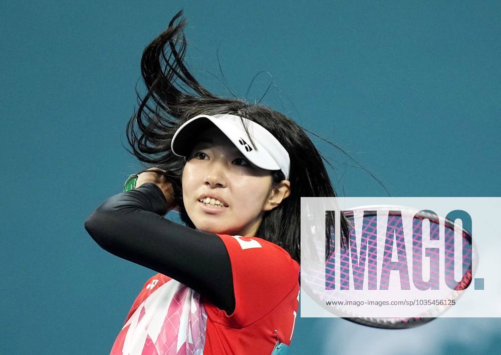 Asian Games: Soft tennis Japan s Noa Takahashi plays against South Korea s  Mun Hye Gyeong