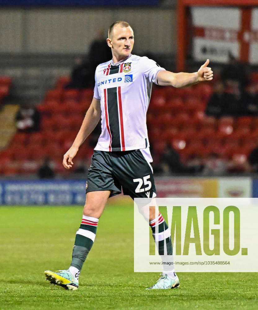 EFL Trophy Crewe Alexandra v Wrexham William Boyle 25 of Wrexham Association Football Club, during