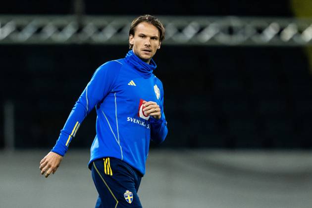 Albin Ekdal of the Swedish football national team at a training session ...