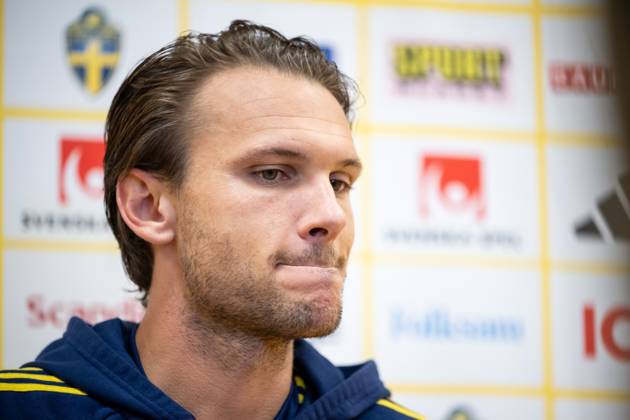 Albin Ekdal of the Swedish football national team at a training session ...