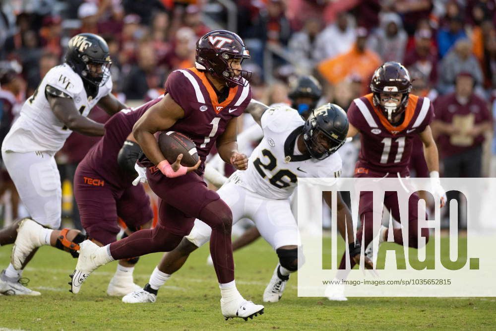 October 14, 2023: Virginia Tech Hokies Quarterback Kyron Drones (1 ...