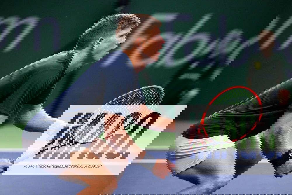 231017 Andrà Göransson of Sweden during day 4 of the Nordic Open tennis