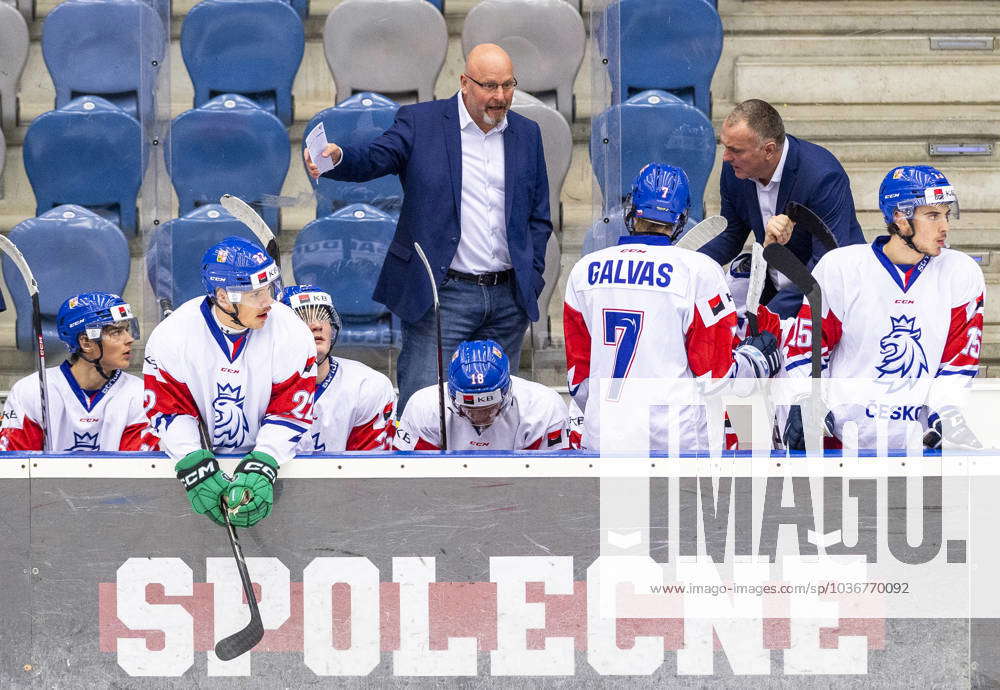 Coach of Czech hockey players U20 Patrik Augusta in action during the