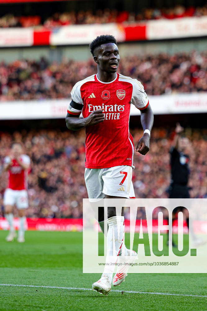 Arsenal V Burnley Premier League Bukayo Saka Of Arsenal