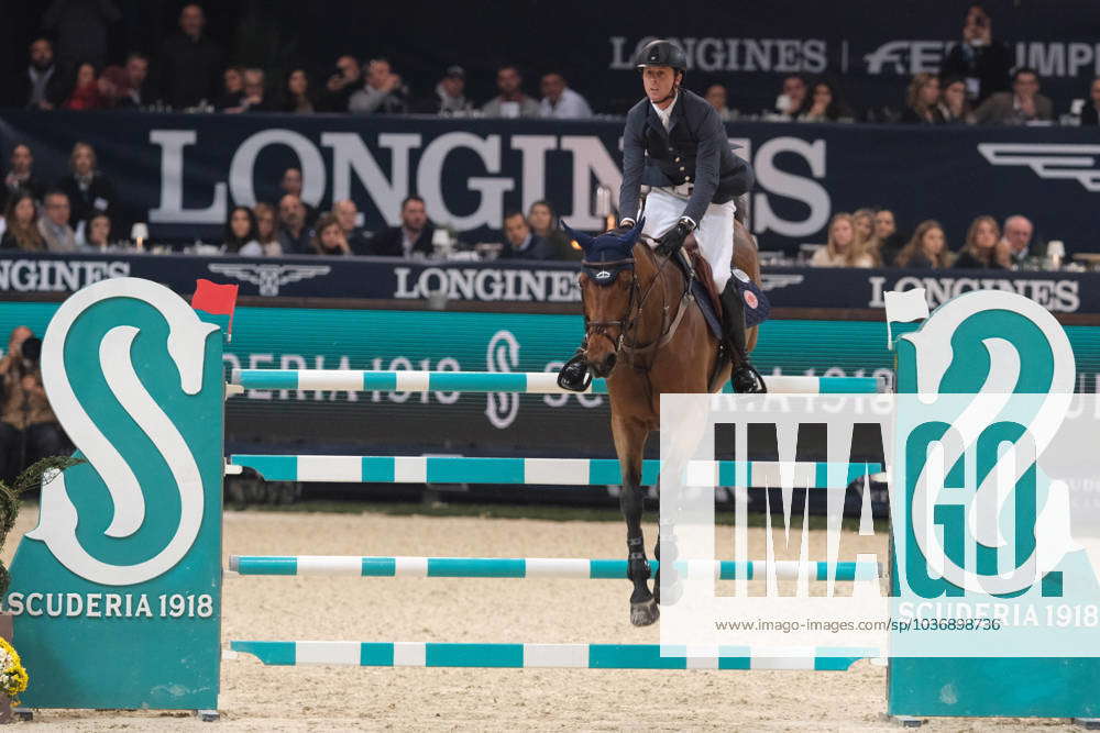 Ben Maher GBR riding Dallas Vegas Batilly in action during the