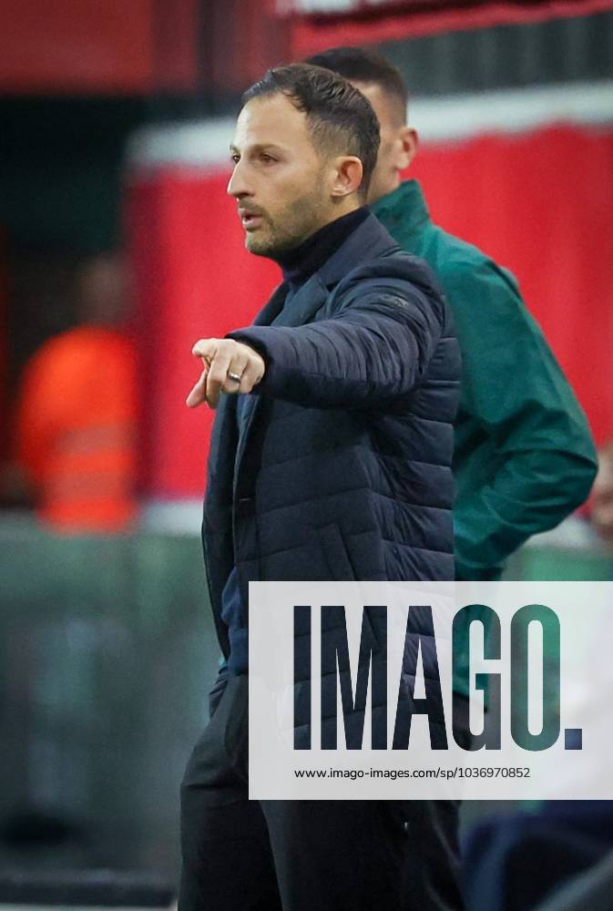 Belgium S Head Coach Domenico Tedesco Gestures During A Friendly Game ...