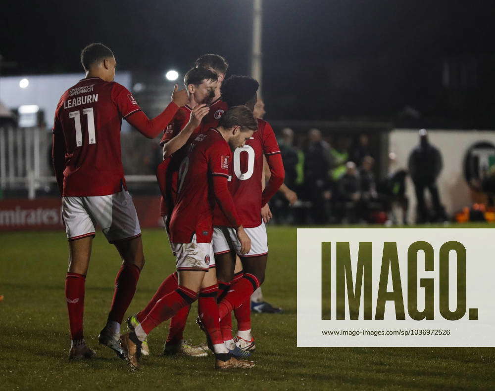 Cray Valley Paper Mills V Charlton Athletic Fa Cup Tyreece Campbell Of Charlton Athletic Celebrates