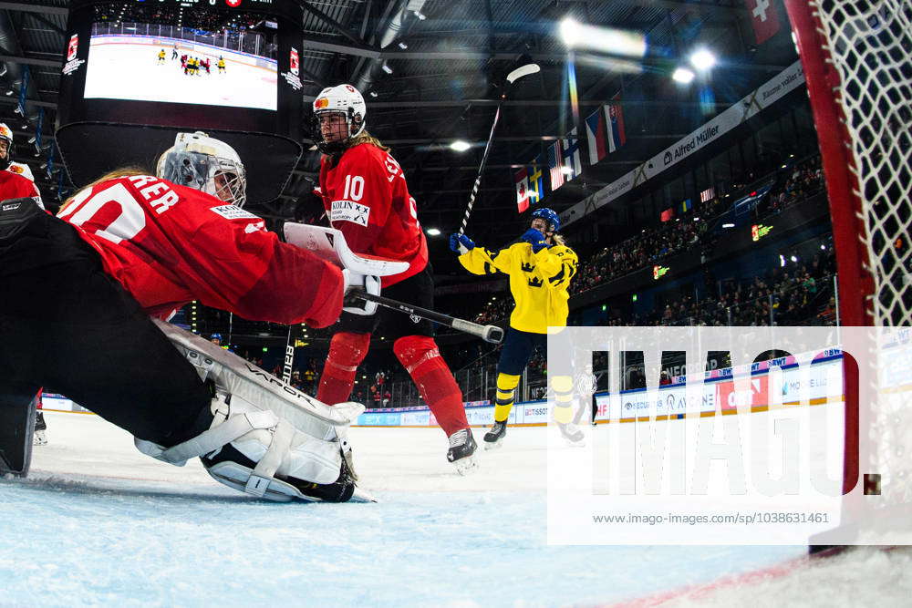 240106 Isabelle Leijonhielm of Sweden scores 1 0 behind goaltender