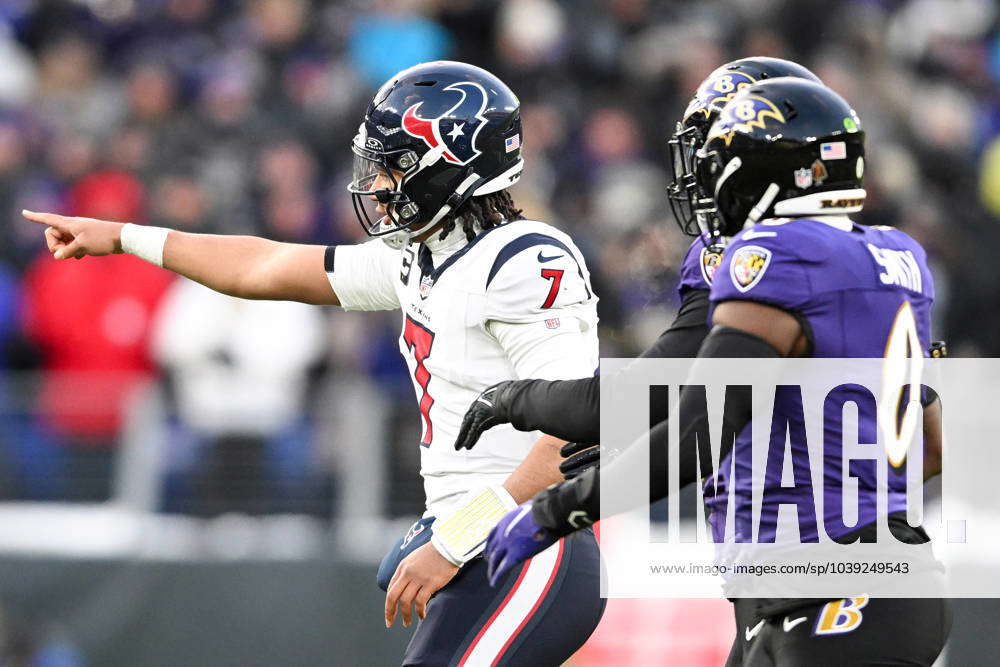 Houston Texans Quarterback C.J. Stroud (7) Argues About An Offensive ...