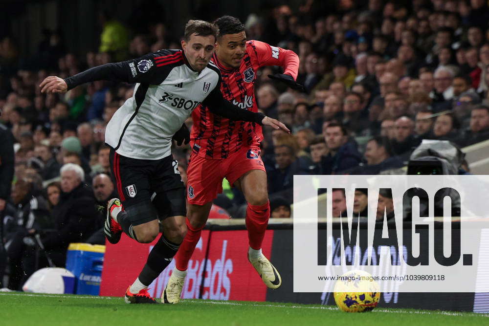 Fulham v Everton, London, UK - 30 Jan 2024 Timothy Castagne of Fulham ...