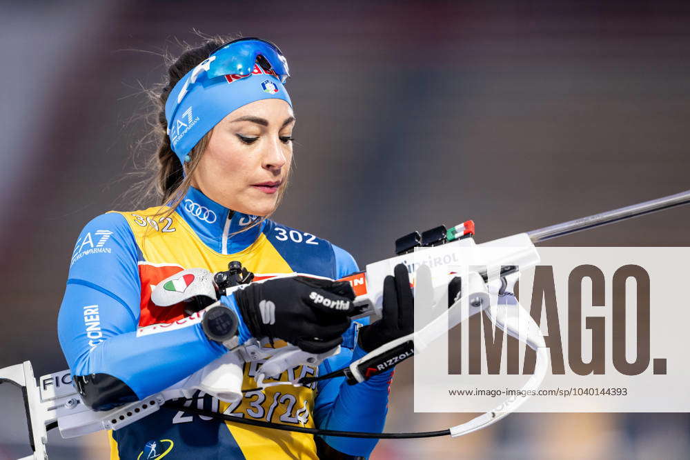 240206 Dorothea Wierer of Italy at a training session during the