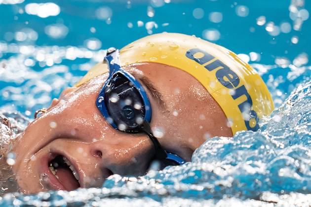 240210 Hanna Rosvall of Sweden at a training session during day 9 of ...