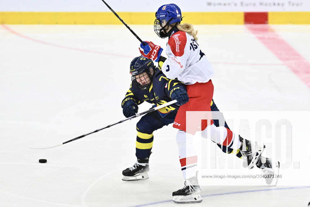 L-R Mira Jungaker (SWE) And Tereza Pistekova (CZE) In Action During The ...