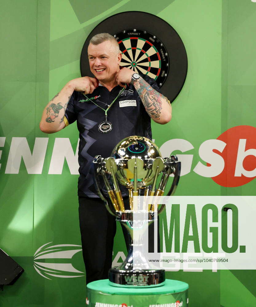 Darts World Senior Darts Colin McGarry in action during the final of ...