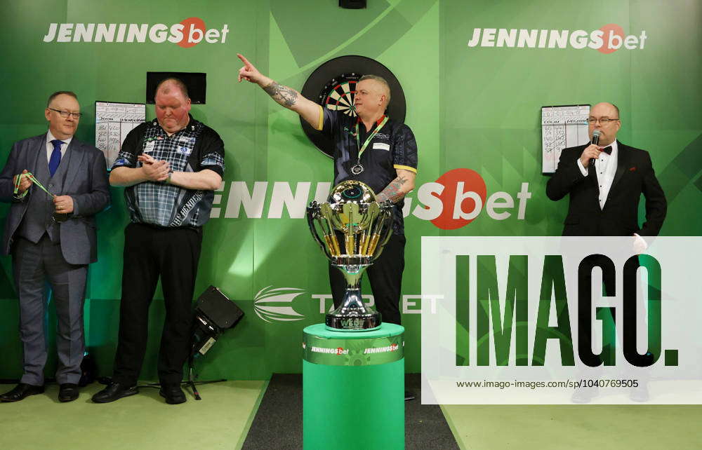 Darts World Senior Darts Colin McGarry in action during the final of ...