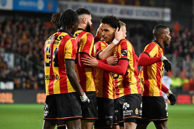 240224 KV Mechelen vs KV Kortrijk Bilal Bafdili of Mechelen pictured ...