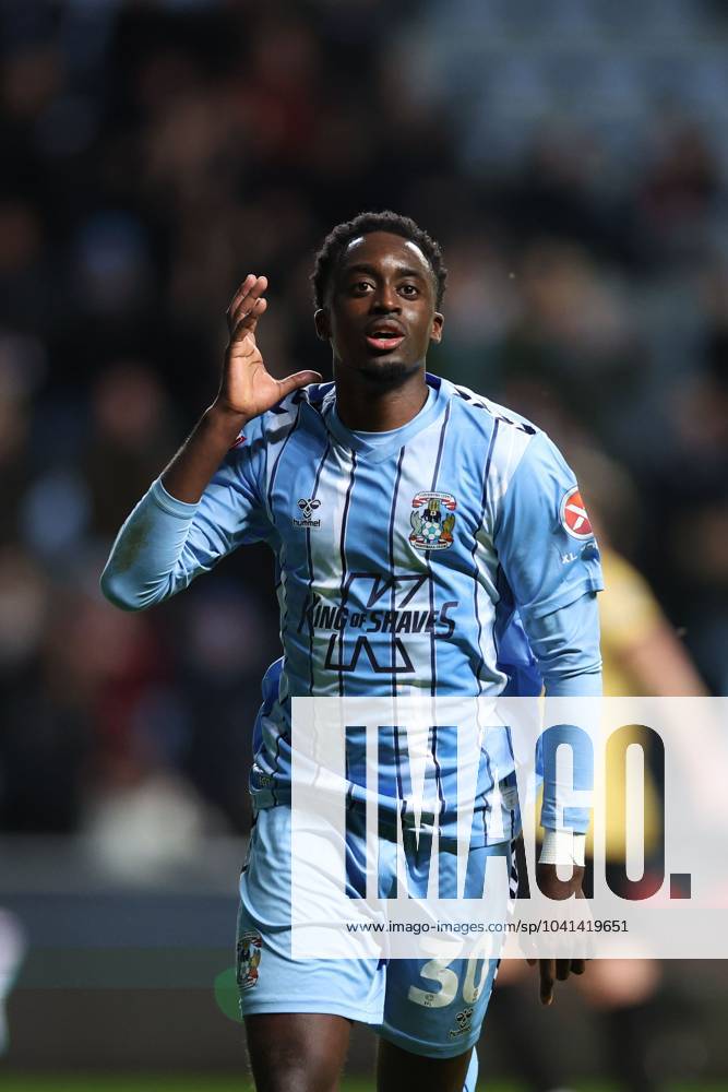 Fabio Tavares of Coventry City celebrates a goal 4-0. Coventry City v ...