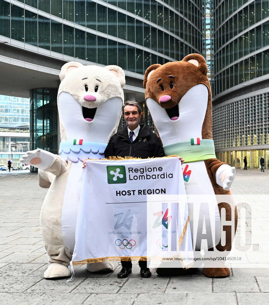 Milan, Italy Tina and Milo the two official mascots of Milan Cortina ...