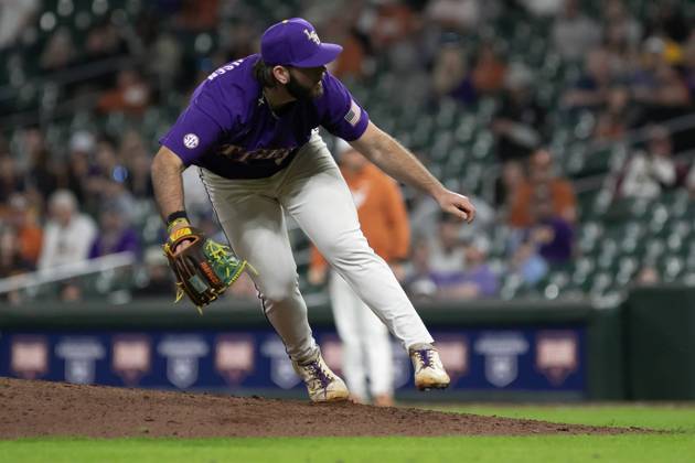 March 1, 2024, Houston, Texas, Usa: Lsu Relief Pitcher Nate Ackenhausen 