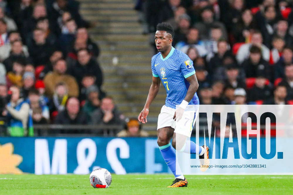 England v Brazil Brazil forward Vinicius Junior during the England