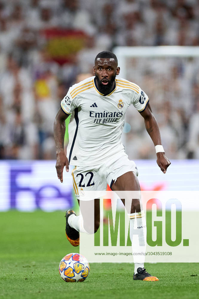 Antonio Rudiger of Real Madrid CF runs with the ball during the UEFA ...