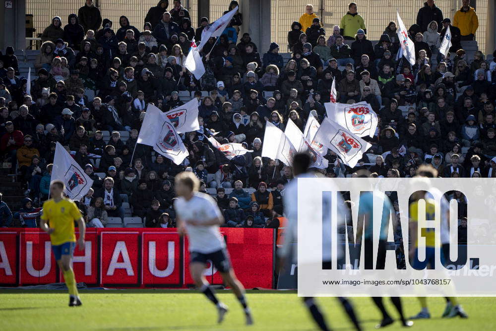 AGF s fans during the Superliga match between AGF and Broendby IF at ...
