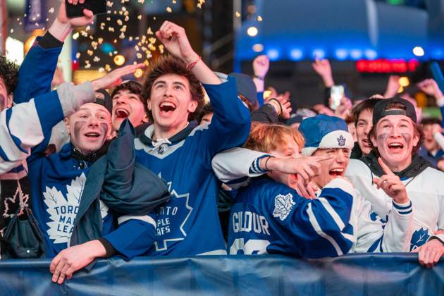 Fans at Maple Leaf Square Toronto Maple Leafs Playoff Game - 24 Apr ...
