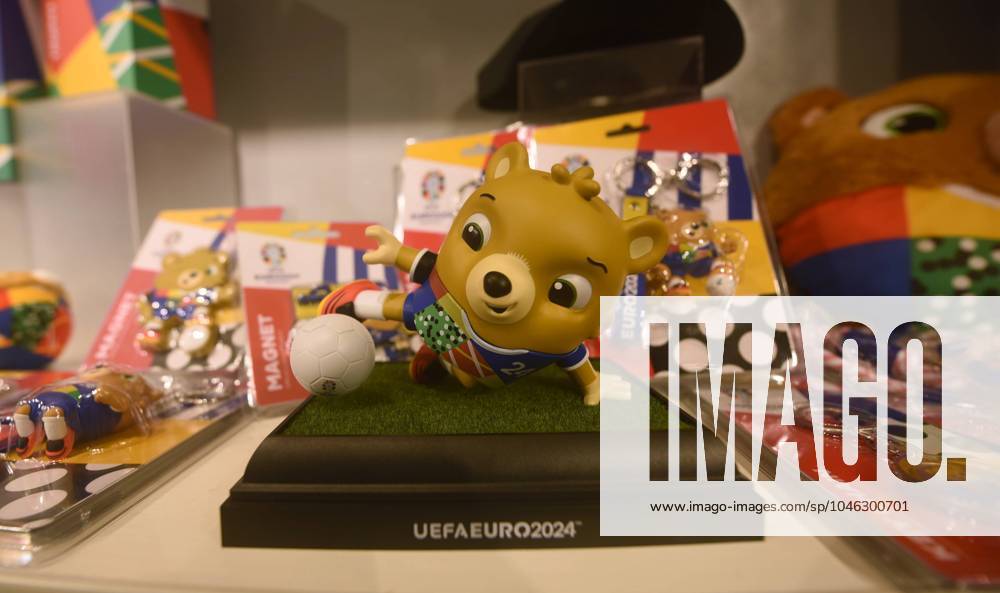 A euro 2024 themed pop up shop in hangzhou a stuffed animal named