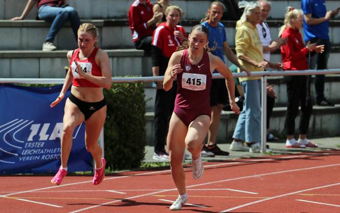 Lou Rostock North German Athletics Championships in Rostock, womens high jump ...