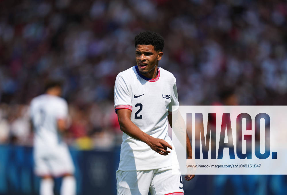 August 02 2024: Nathan Harriel controls the ball during a Olympics ...