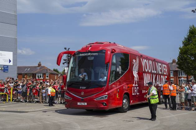 Preston North End FC v Liverpool FC, Pre-Season Friendly, 13 July 2025 Liverpool FC Team bus arrives during the Preston North End FC v Liverpool FC Pre-Season Friendly match at Deepdale, Preston, England, United Kingdom on 13 July 2025 Credit: Eleanor Hoad Every Second Media Editorial use only. All images are copyright Every Second Media Limited. No images may be reproduced without prior permission. Copyright: xIMAGO EveryxSecondxMediax ESM-1533-0003 EleanorxHoadx xEveryxSecondxMediax