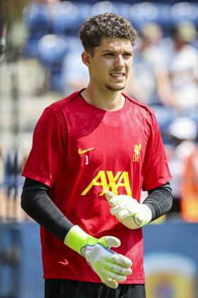 Preston North End FC v Liverpool FC, Pre-Season Friendly, 13 July 2025 Liverpool goalkeeper Armin Pecsi (60) warm up during the Preston North End FC v Liverpool FC at Deepdale, Preston, England, United Kingdom on 13 July 2025 Credit: Phil Duncan Every Second Media Editorial use only. All images are copyright Every Second Media Limited. No images may be reproduced without prior permission. Copyright: xIMAGO EveryxSecondxMediax ESM-1532-0065 PhilxDuncanx xEveryxSecondxMediax