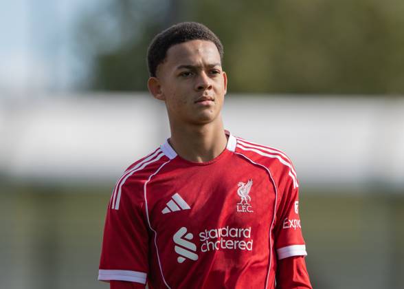 Liverpool, England, 17th September 2025. Josh Sonni-Lambie of Liverpool ahead of the Liverpool U19 vs Atletico Madrid U19 UEFA Youth League match at Liverpool Training Ground, Liverpool. Picture credit should read: Cody Froggatt Sportimage EDITORIAL USE ONLY. No use with unauthorised audio, video, data, fixture lists, club league logos or live services. Online in-match use limited to 120 images, no video emulation. No use in betting, games or single club league player publications. SPI_038_CF_LIVERPOOL_U18_V_ATLETICO_MADRID_U19 SPI-4142-0038