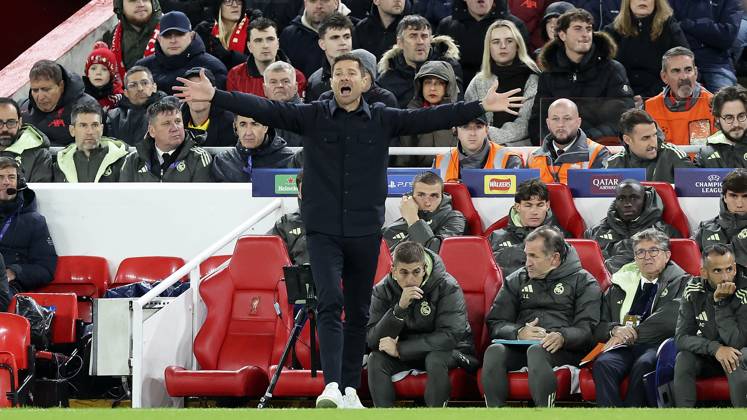 Liverpool v Real Madrid Champions League 04 11 2025. Real Madrid Manager Xabi Alonso during the Champions League match between Liverpool and Real Madrid at Anfield, Liverpool, England on 4 November 2025. Liverpool Anfield Merseyside England Editorial use only , Copyright: xCraigxGallowayx PSI-23162-0165