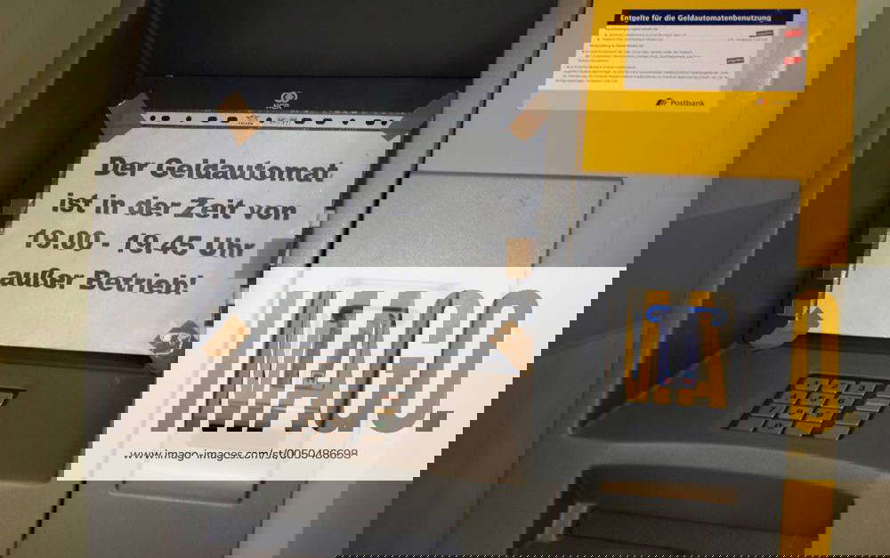 Geldautomat der Postbank außer