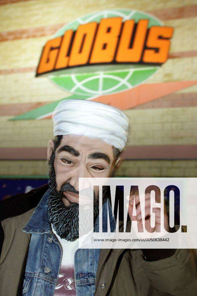 Junger Osama Bin Laden Maske - Silvesterartikel im Globusmarkt in Bruckdorf