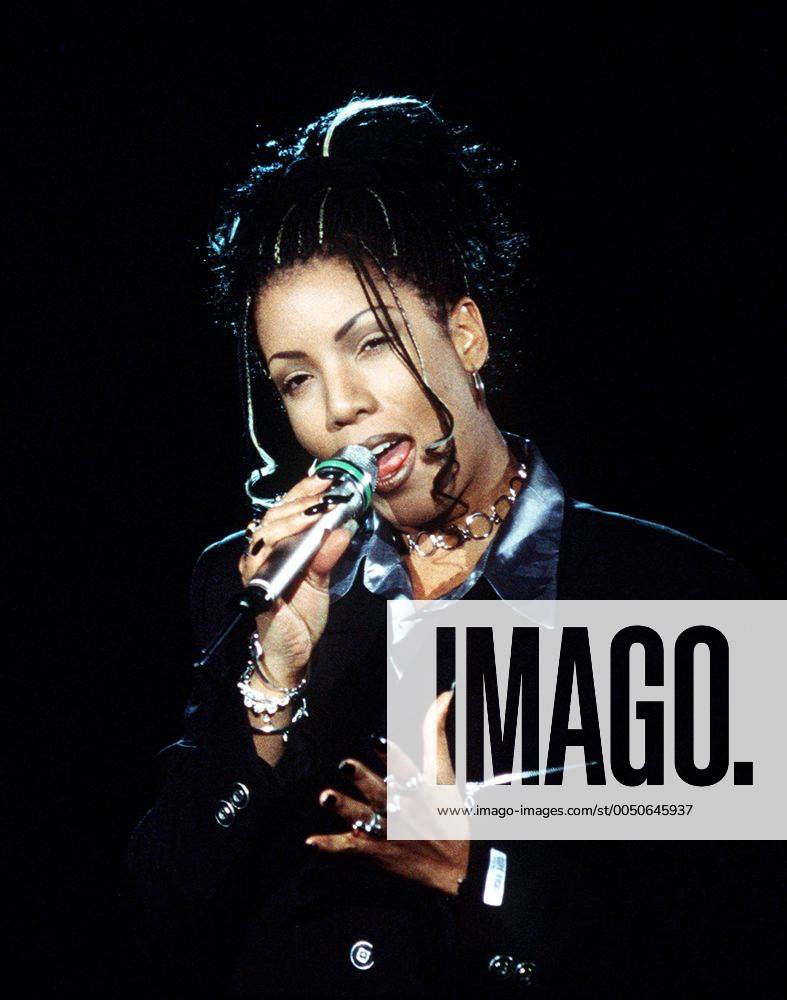 Sängerin Melanie Thornton (USA La Bouche) anlässlich eines Konzertes in München