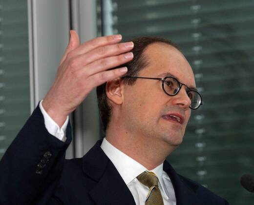 Michael Rumpf Dr. Bernd-Michael Rumpf während einer Pressekonferenz in Frankfurt am