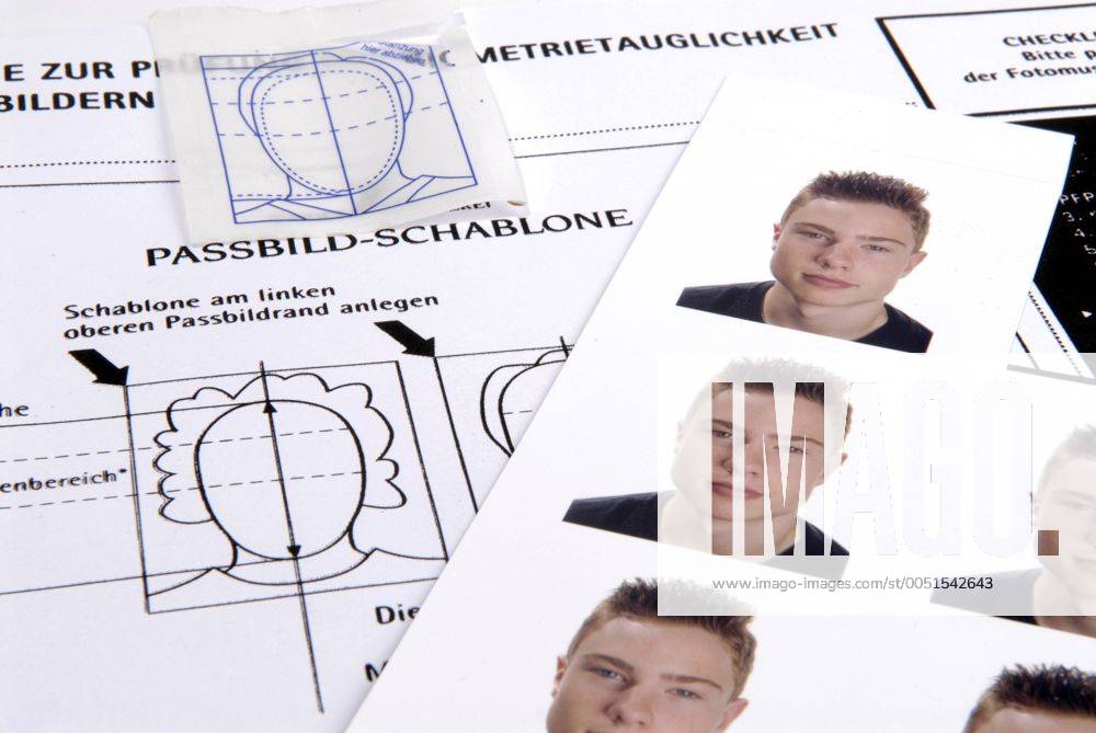 Biometrische Passbilder - Passfotos Auf Einem Dokument