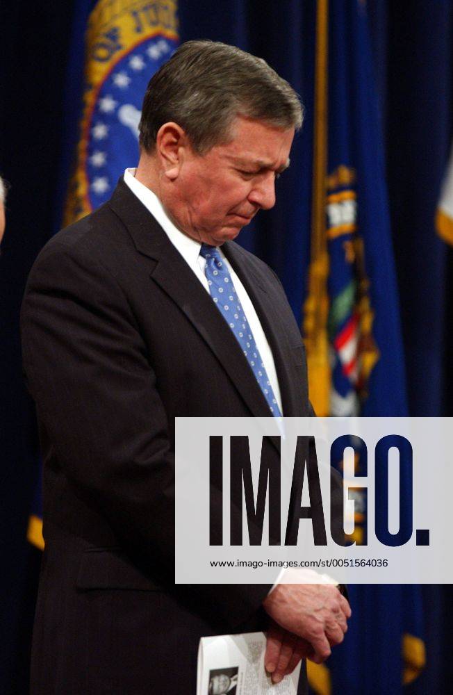 Justizminister John Ashcroft (USA) in Washington D.C. anlässlich seiner