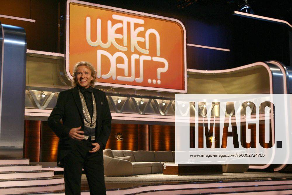 Moderator Thomas Gottschalk anlässlich der ZDF-Fernsehsendung - Wetten ...