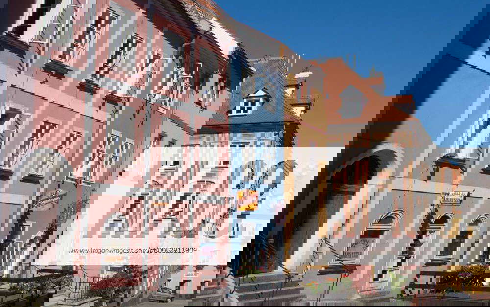 Häuser an der Strasse Kamenna in der Altstadt von in Cheb