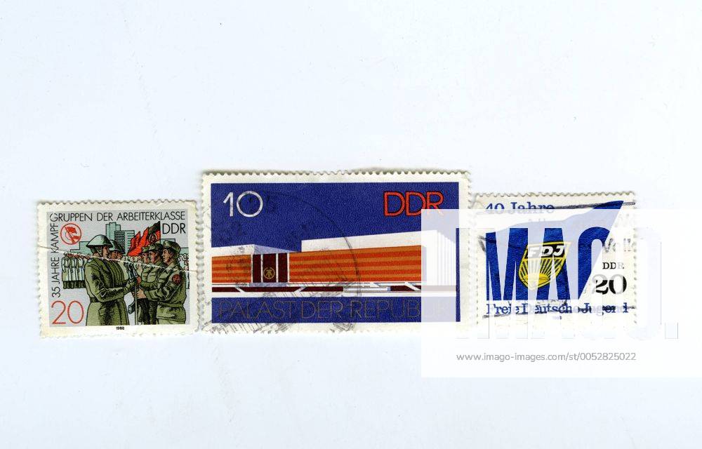 DDR-Briefmarken 1988 - Kampfgruppe, Palast der Republik und