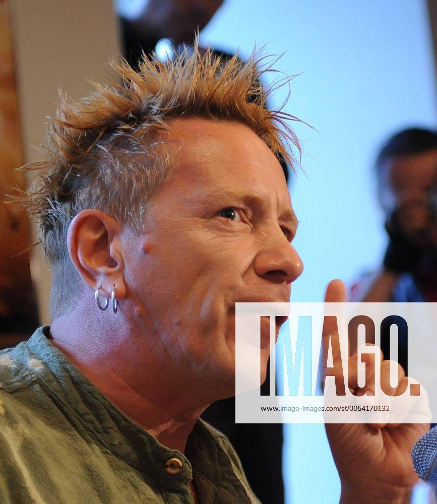 MOSCOW, RUSSIA. Sex Pistols singer Johnny Rotten appears at a press  conference