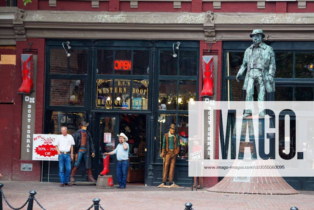 Gastown, Western Boot Shop, Statue of Gassy Jack Deighton, Vancouver