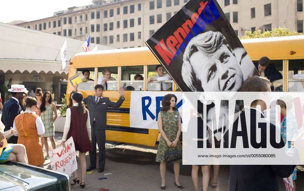 2006 - Bobby - Movie Set PICTURED: A scene in which Kennedy Supporters ...