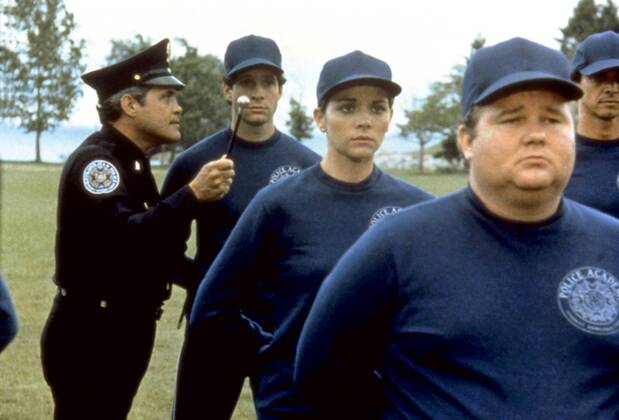 1984 - Police Academy - Movie Set PICTURED: G.W. BAILEY as Lt. Thaddeus ...