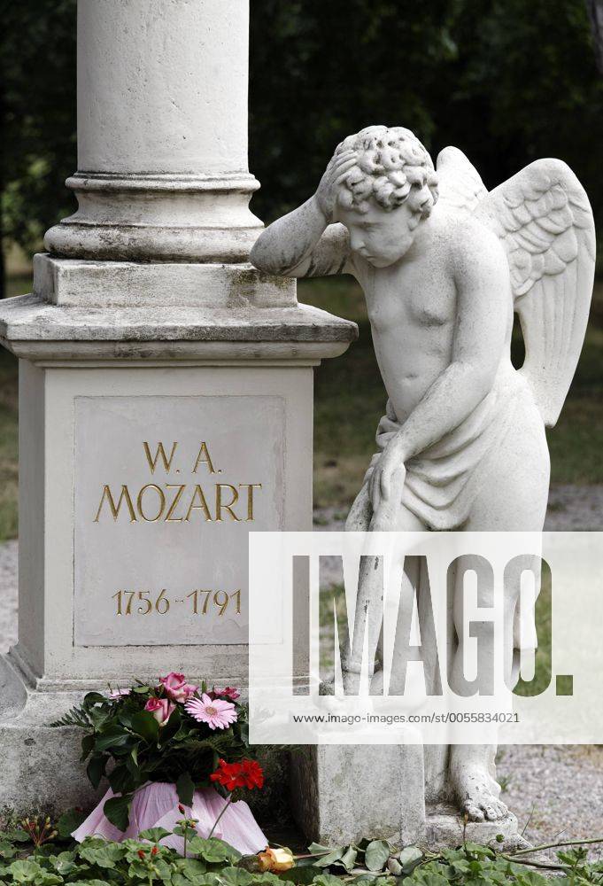 Grab von W. A. Mozart, Biedermeier-Friedhof St. Marx, Wien, Österreich ...