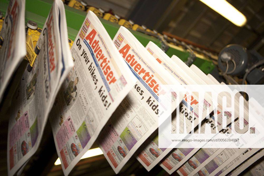 A printing machine at a Johnston Press factory. Johnston Press plc