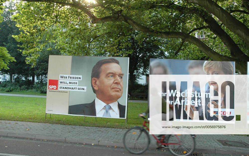 Feature: Wahlplakate (SPD und CDU) 08 05 thg Wahlplakate am 23. 28.08. ...